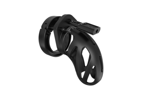 Model 24 Chastity Cage Black - Tight & Secure BDSM Accessory