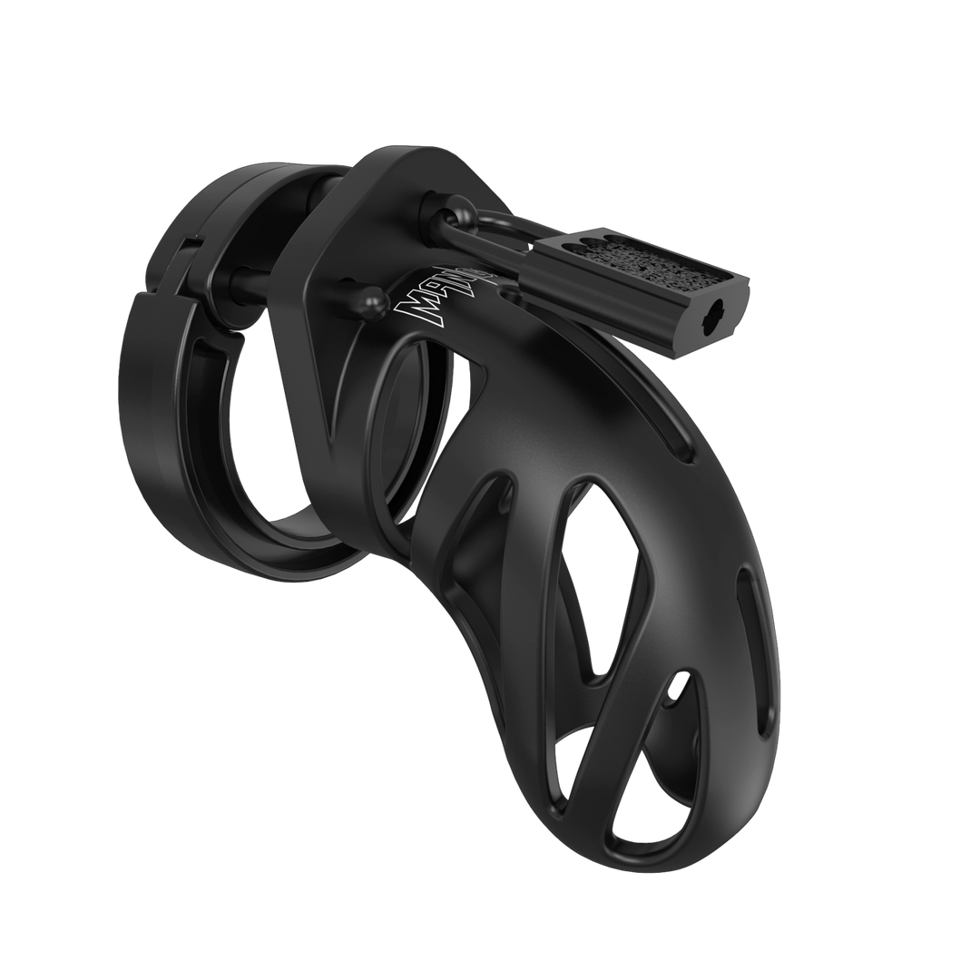 Model 24 Chastity Cage Black - Tight & Secure BDSM Accessory