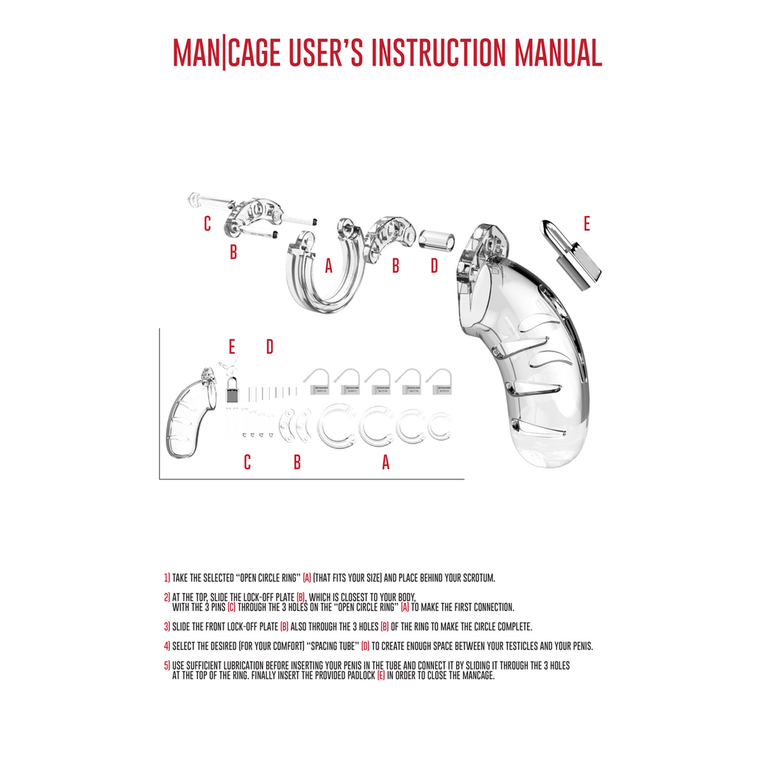 Model 13 Chastity Cage – Durable & Lightweight Polycarbonate