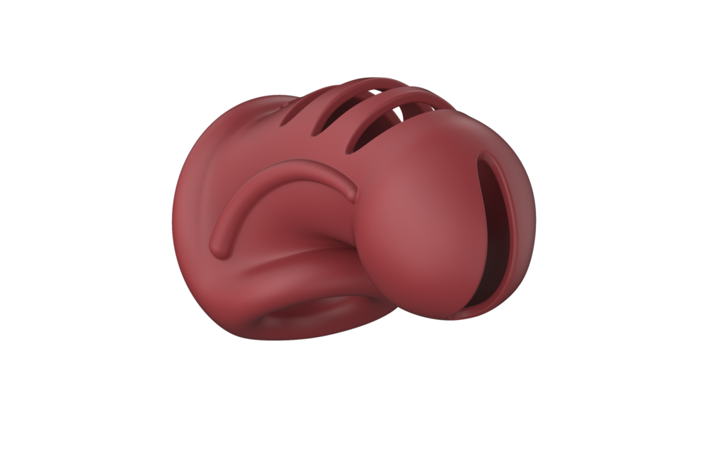 Model 28 Red Silicone Chastity Cage | Mancage BDSM Tool