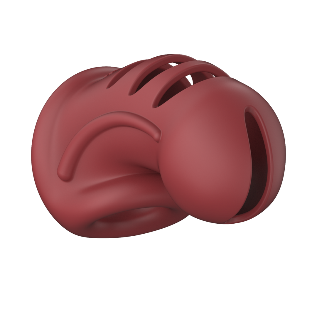 Model 28 Red Silicone Chastity Cage | Mancage BDSM Tool