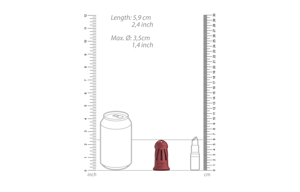 Model 28 Red Silicone Chastity Cage | Mancage BDSM Tool