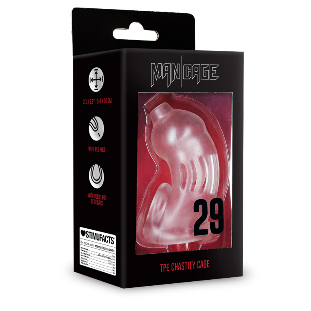 Modell 29 - TPE Keuschheitskäfig - Transparent