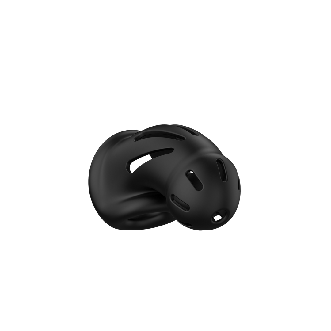 Model 27 - Ultra Soft Silicone Chastity Cage - Black