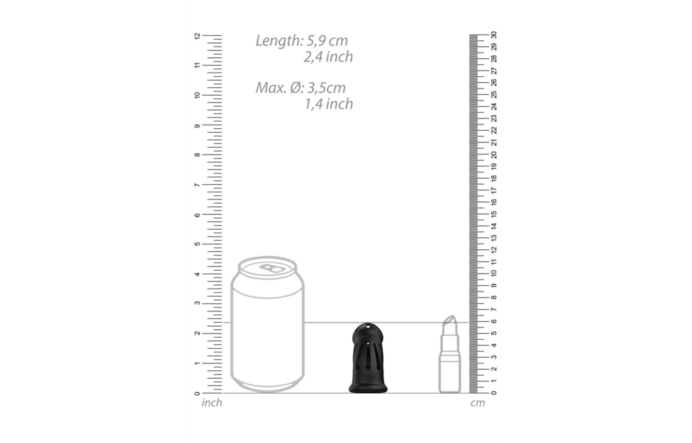 Model 27 - Ultra Soft Silicone Chastity Cage - Black