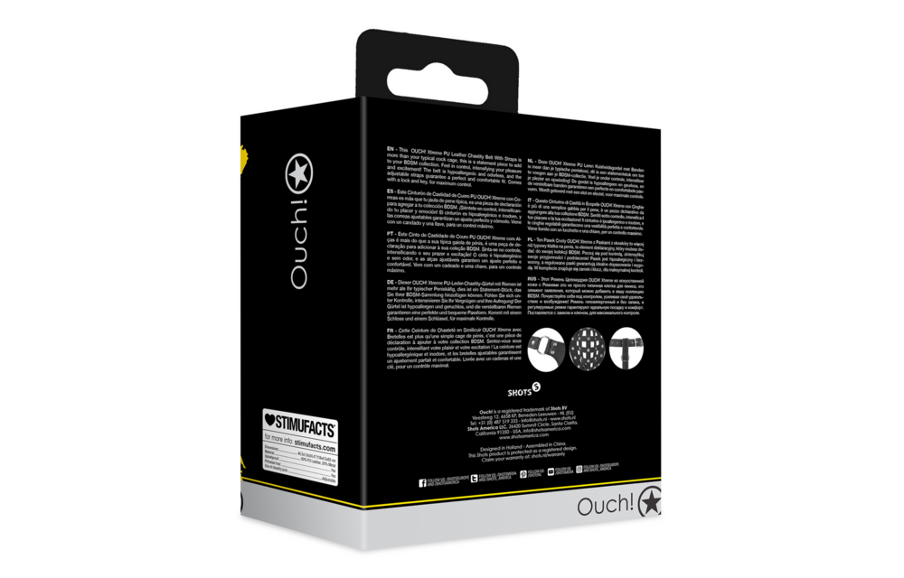 Pu-Leder-Keuschheitsjock Schwarz – Luxuriöser & verstellbarer BDSM-Gürtel