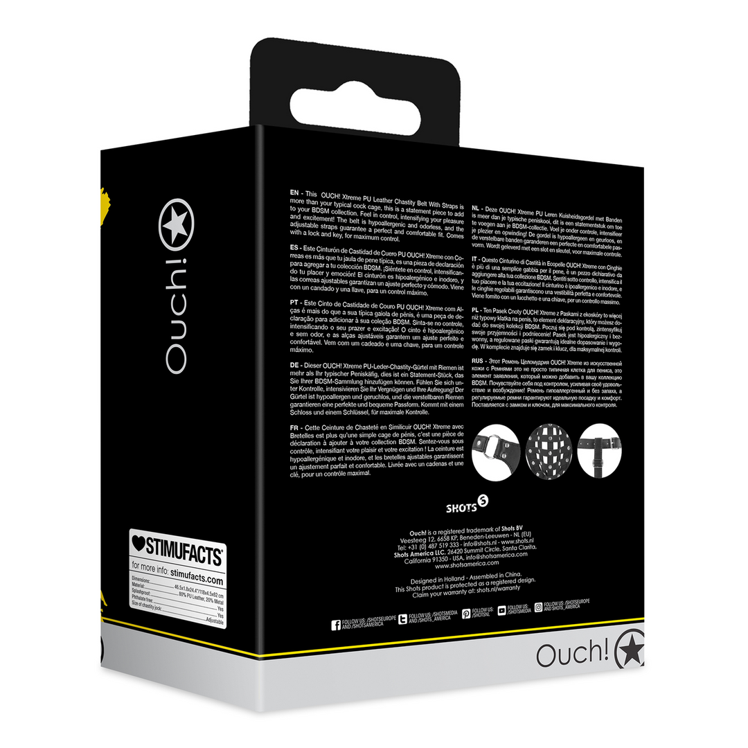 Pu Leren Kuisheidsjock Zwart - Luxe & Verstelbare Bdsm Gordel