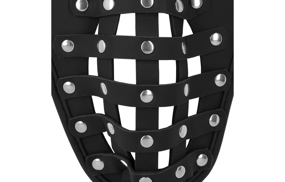 PU Leather Chastity Jock Black - Luxurious & Adjustable BDSM Belt