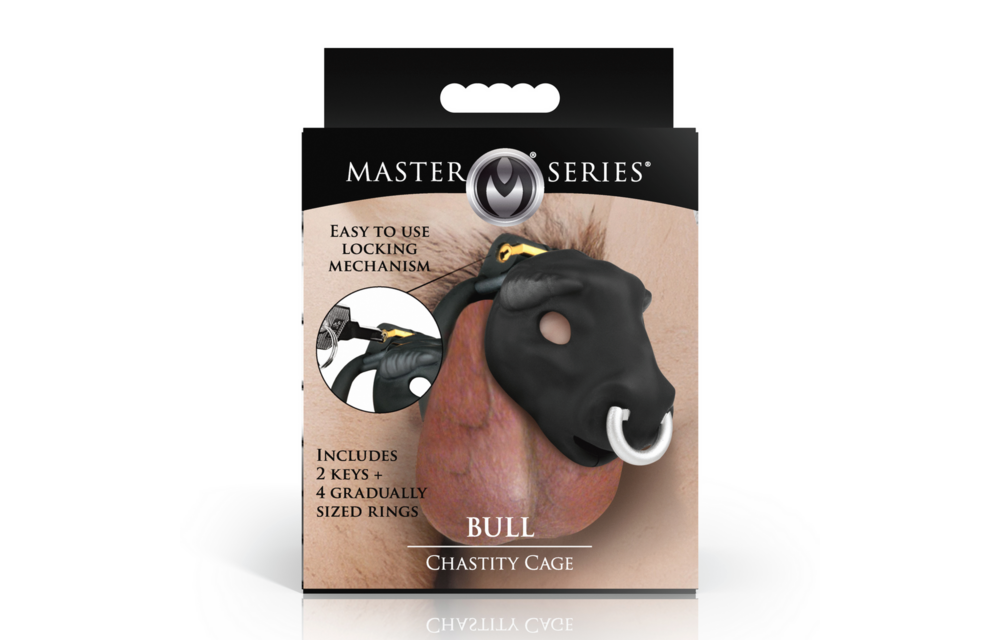 Bull Kaste Schwarz – Strenge Keuschheit mit Stierkopf</