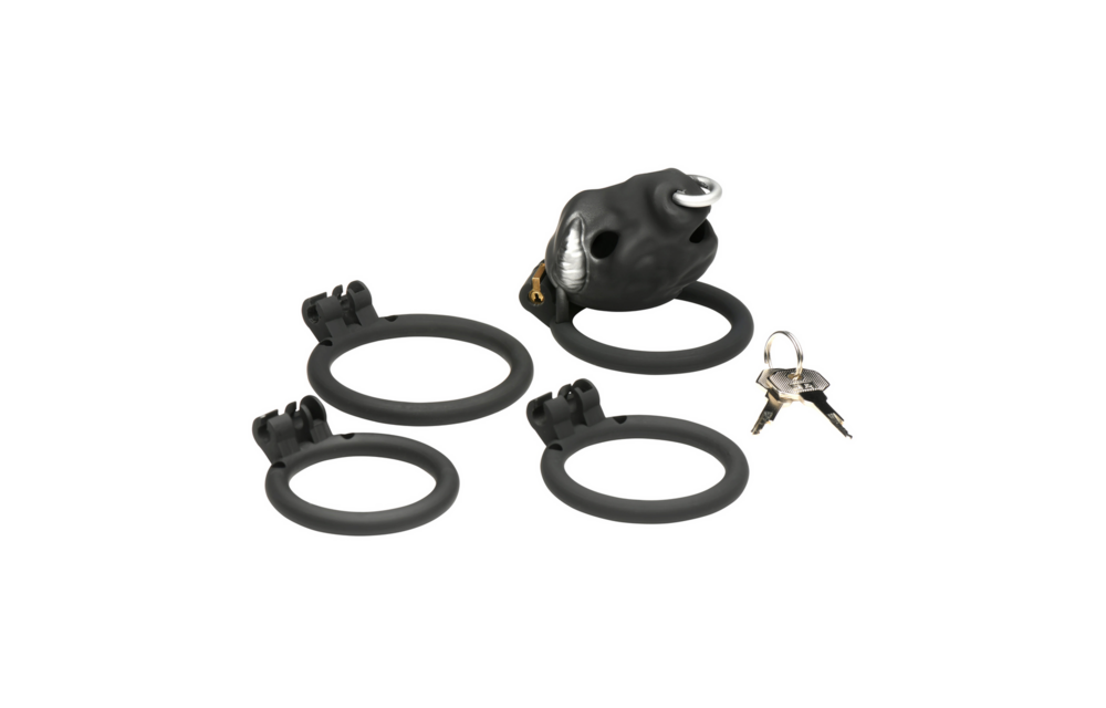 Bull Cage Black – Tight Chastity With Bull Head