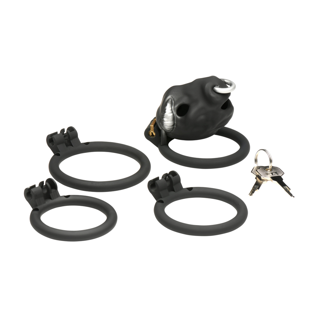 Bull Cage Black – Tight Chastity With Bull Head