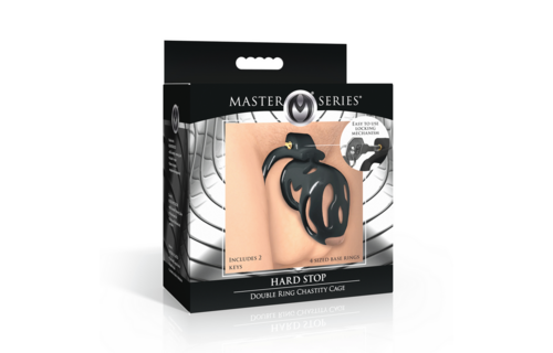 Hard Stop Double Ring Kastele Cage Black – Sturdy & Safe