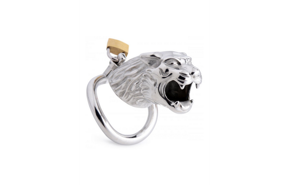 Tiger King Lockable Chastity Cage – Kinky Tiger Play Steel