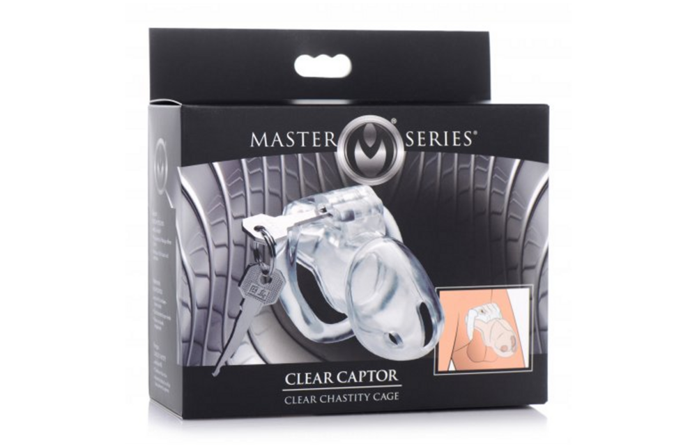 Clear Captor Medium Chastity Cage With Keys - Comfort