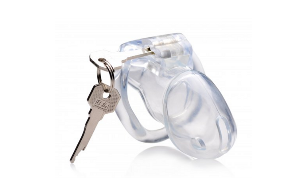 Clear Captor Medium Chastity Cage With Keys - Comfort