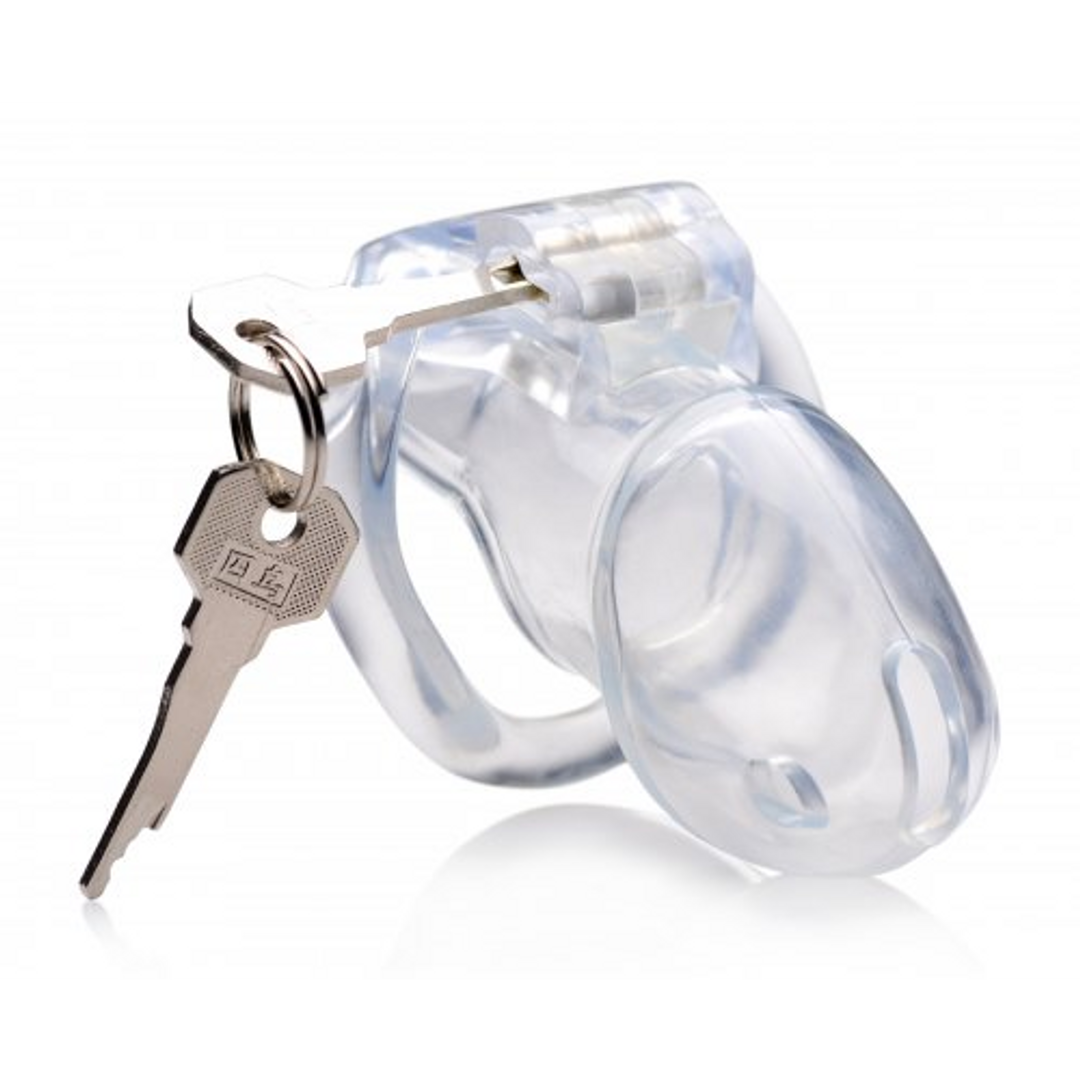 Clear Captor Medium Chastity Cage With Keys - Comfort