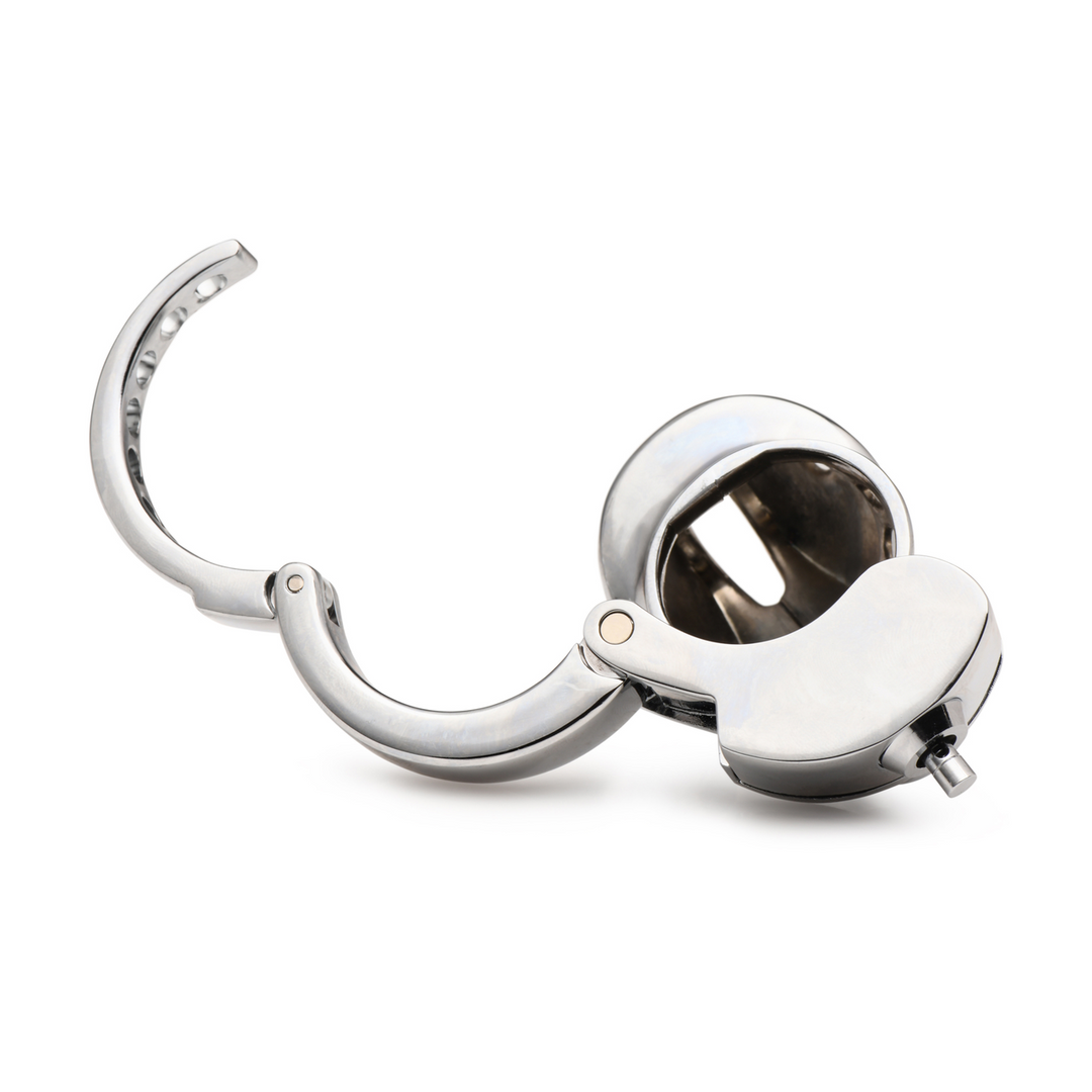 Cock Cuff Snap-On Chastity Cage Silver – Comfort & Style