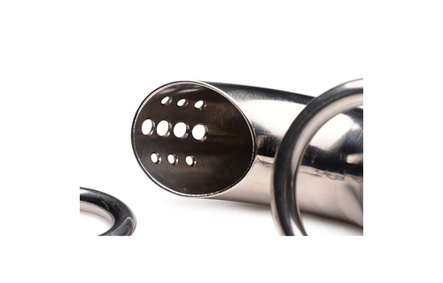 Vergrendelbare RVS Chastity Cage met 3 Ringen