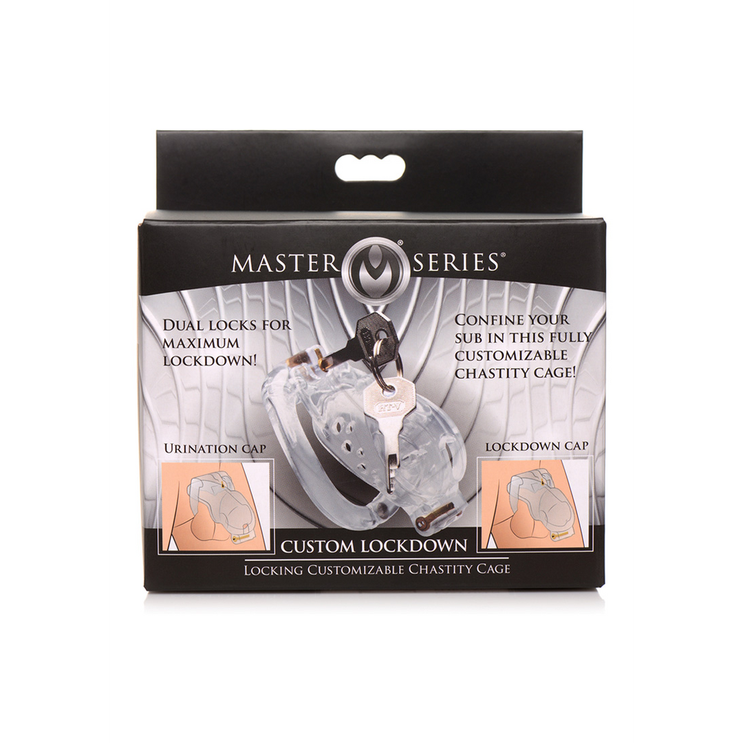 Dubbele Lockdown - Verstelbare Lockable Chastity Cage