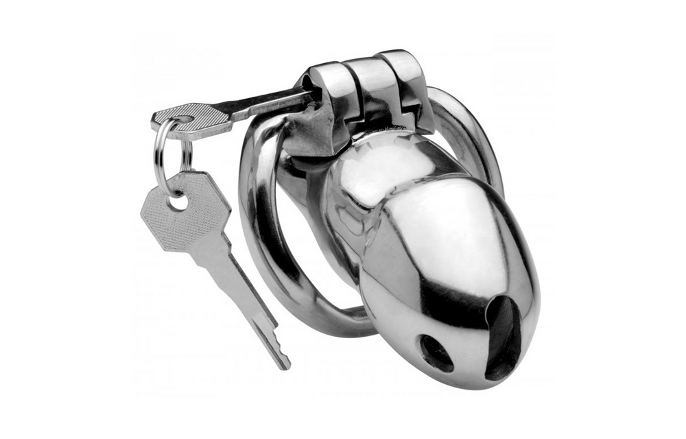 Rikers 24-7 Stainless Steel Locking Chastity Cage – Comfort & Control