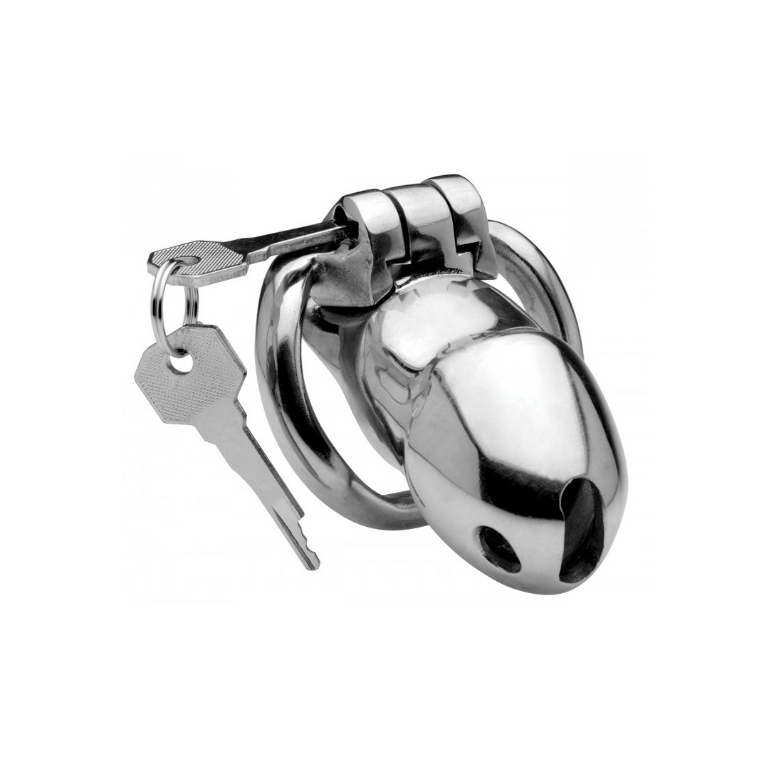 Rikers 24-7 Stainless Steel Locking Chastity Cage – Comfort & Control