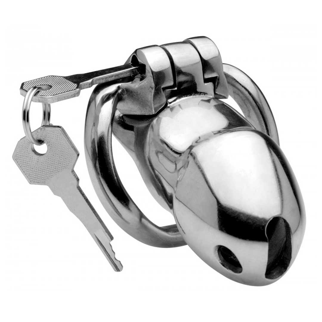 Rikers 24-7 Stainless Steel Locking Chastity Cage – Comfort & Control