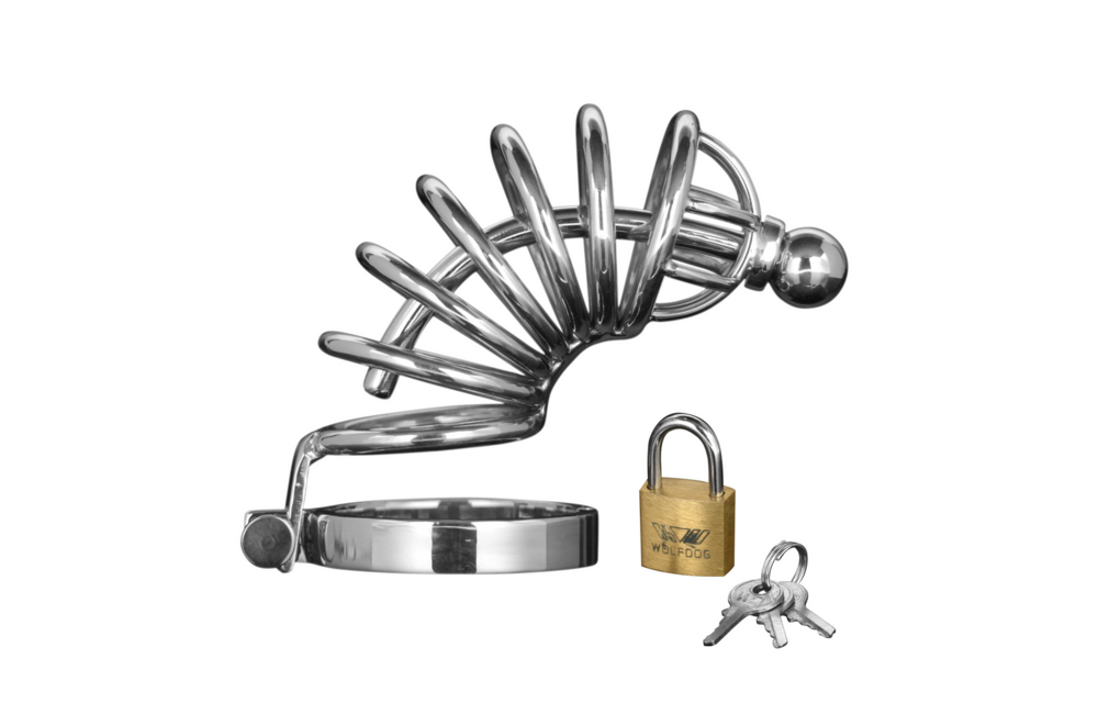 Asyl - Keuschheitskäfig mit 6 Ringen - M/L