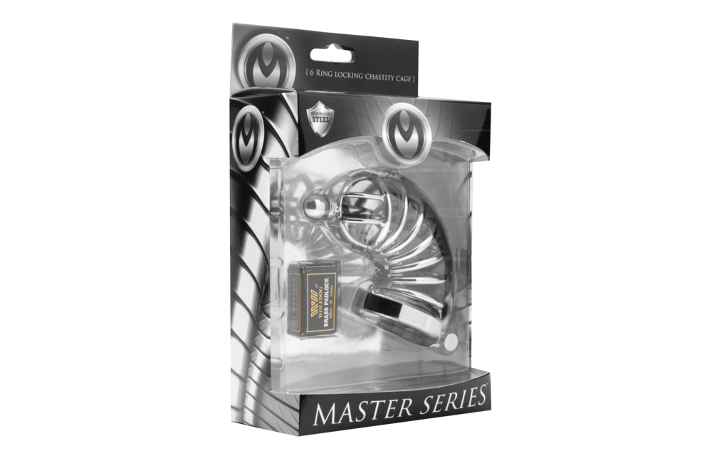 Asylum - Chastity Cage with 6 Rings - M/L