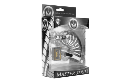 Asylum - Chastity Cage met 6 Ringen - M/L