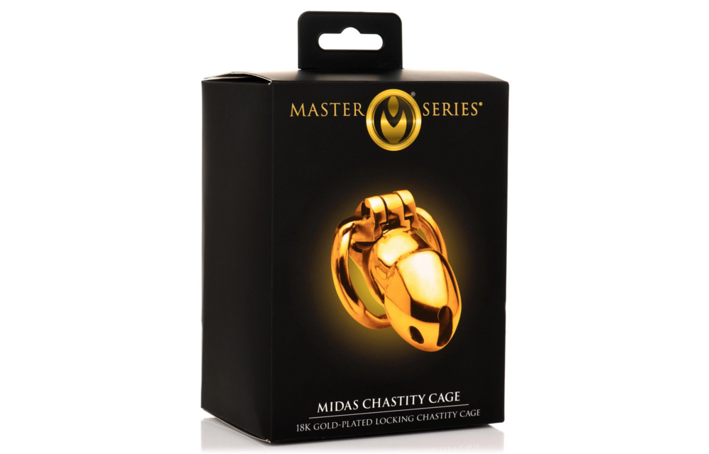 Midas Locking Chastity Cage - 18K Gold-Plated - Gold