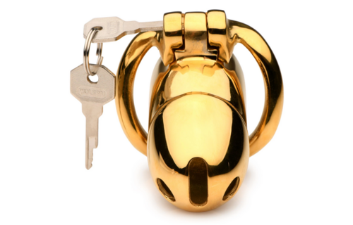 Midas Locking Chastity Cage - 18K Goud Geplateerd - Goud