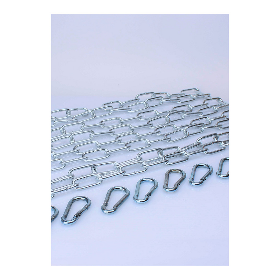 KIT 4 X 120 cm Grote Link Ketting + 8 Karabiners