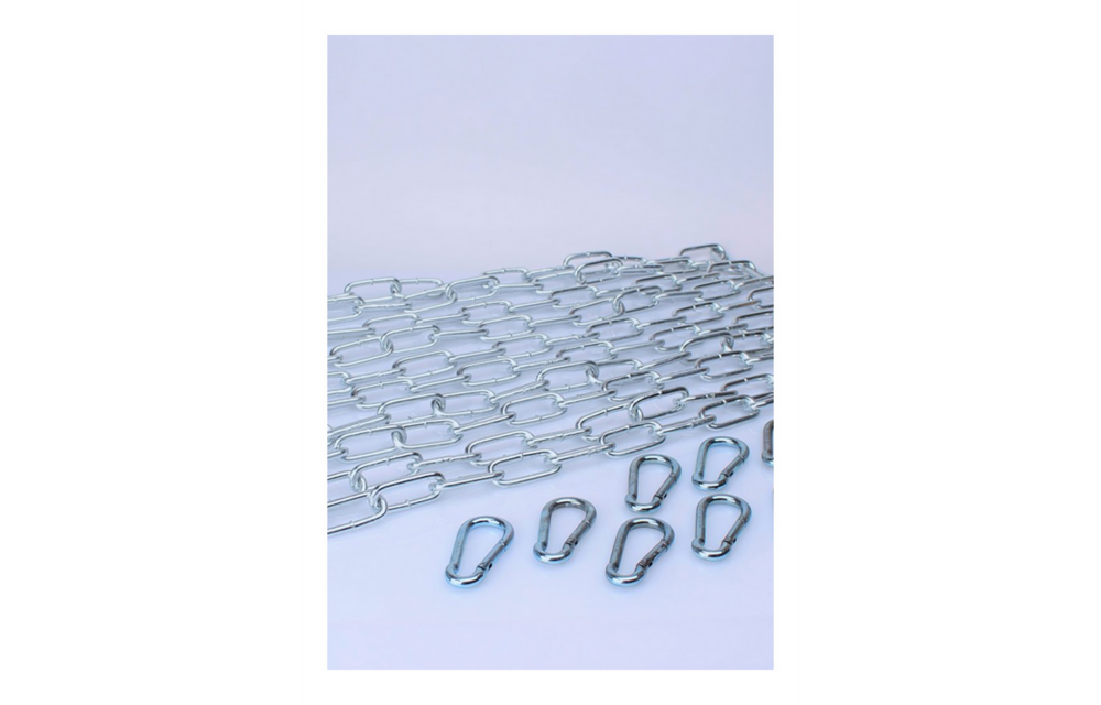 KIT 5x120 cm Grote Schakelketting + 10 Karabiners Veilig