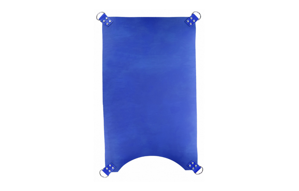 Ledertragehilfe Blaue Schlinge mit 4 Metallringen | Mr. Sling