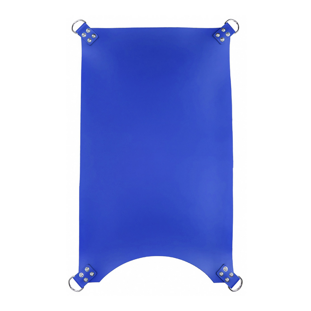 Leren Draagdoek Blauwe Sling met 4 Metalen Ringen | Mr. Sling