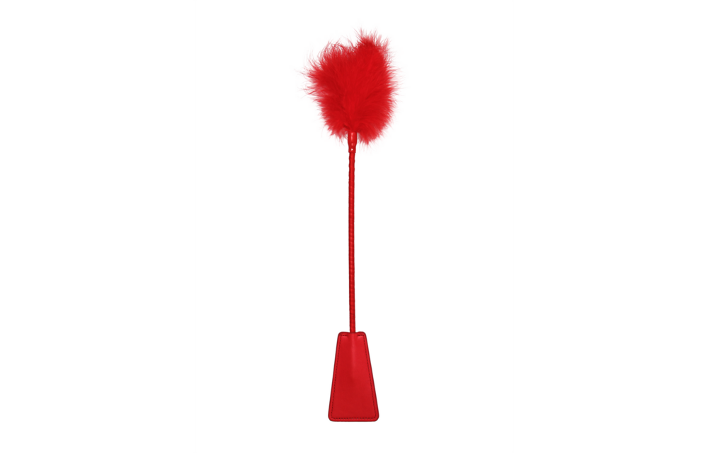 Feather Whip – Luxury Red Feather Whip from Ouch! By Shots