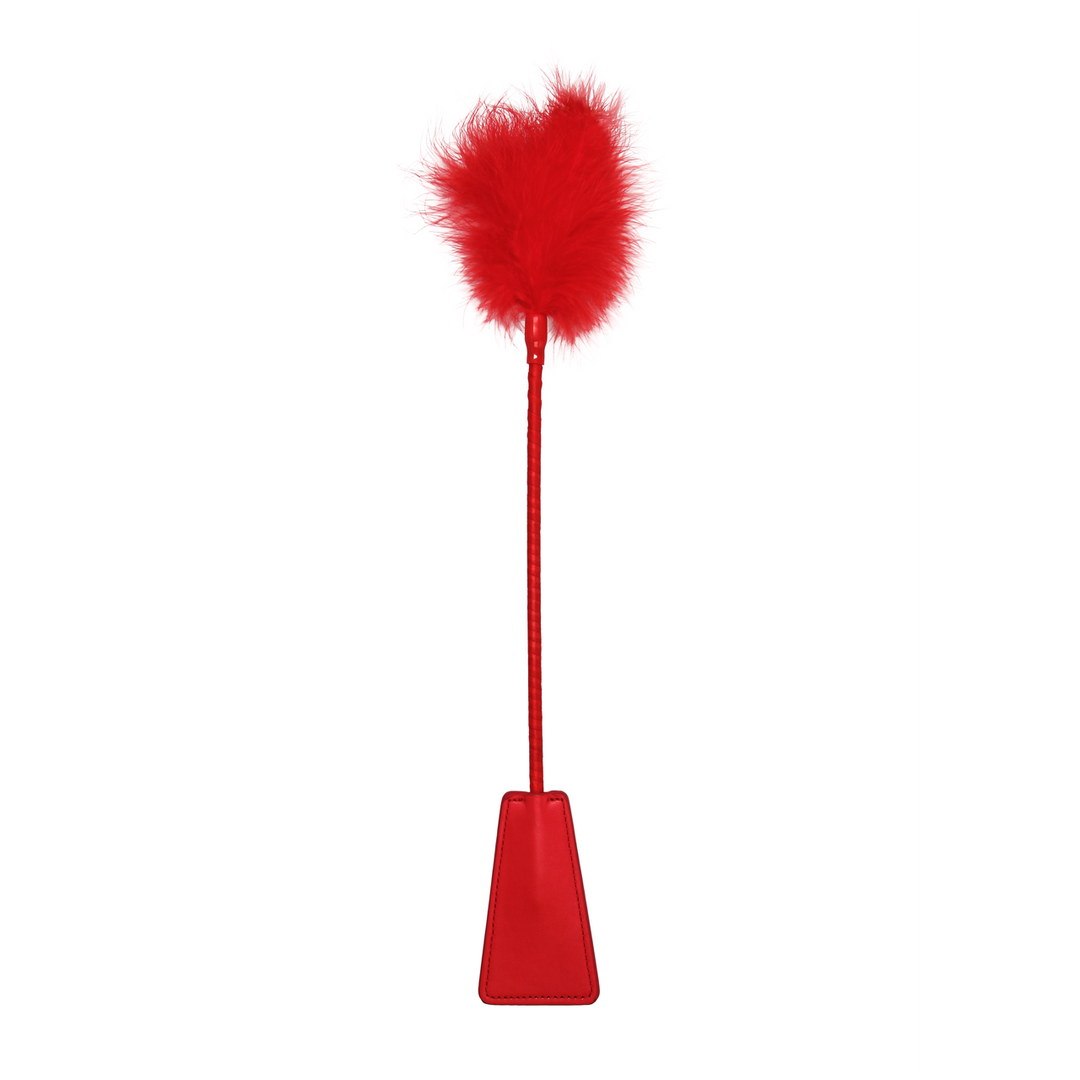 Feather Whip – Luxury Red Feather Whip from Ouch! By Shots