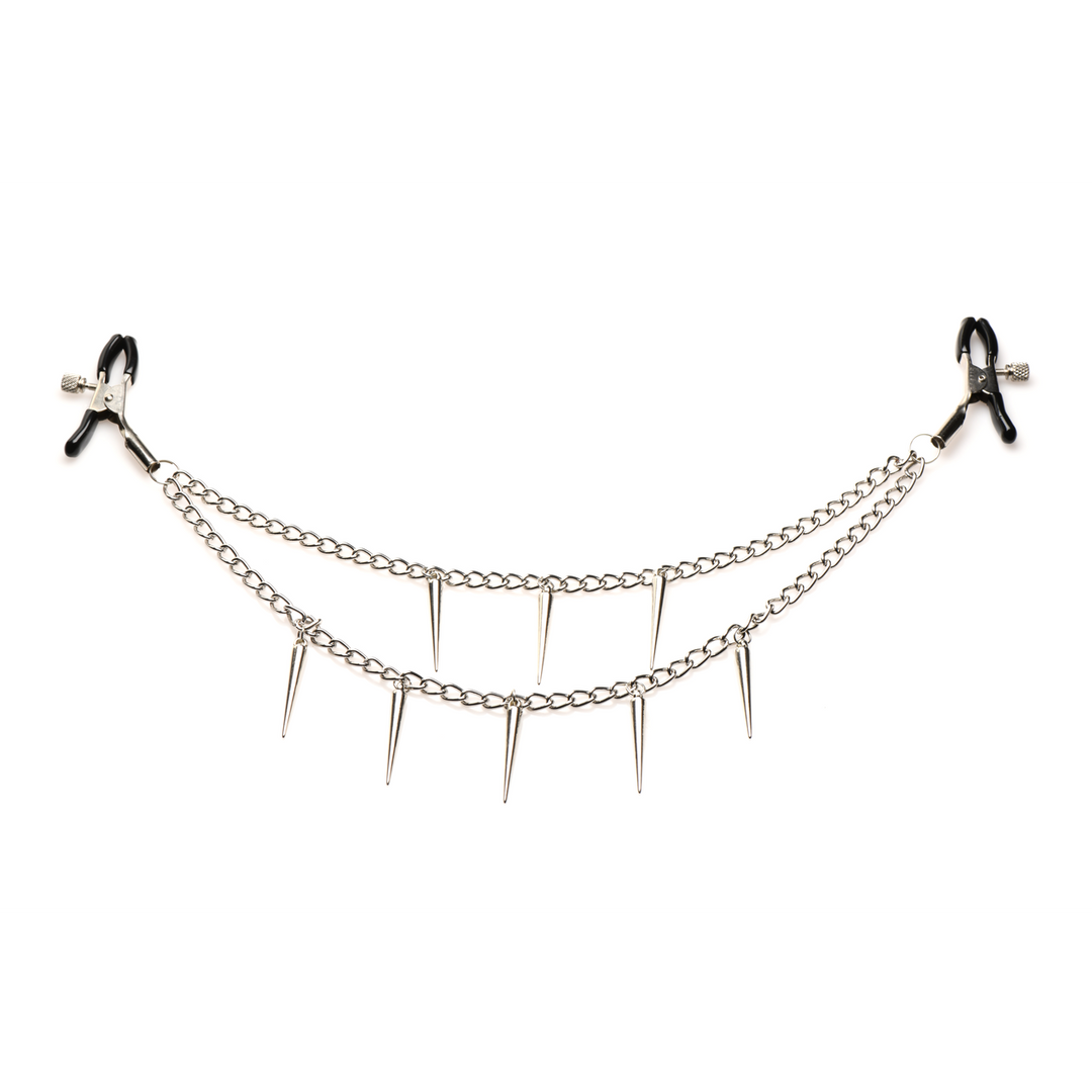 Dolk Double Chain Nipple Clamps | Kinky & Stylish
