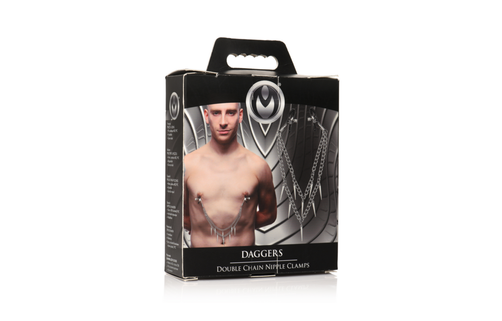 Dolk Dubbele Ketting Tepelklemmen | Kinky & Stijlvol