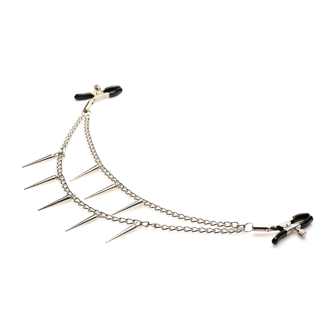 Dolk Double Chain Nipple Clamps | Kinky & Stylish