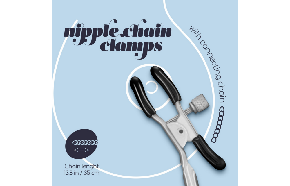 Nipple Chain Clamps Silver - Comfort & Pleasure Safe