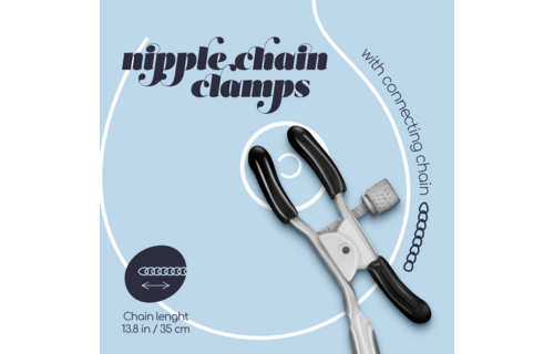 Nipple Chain Clamps Silver - Comfort & Pleasure Safe