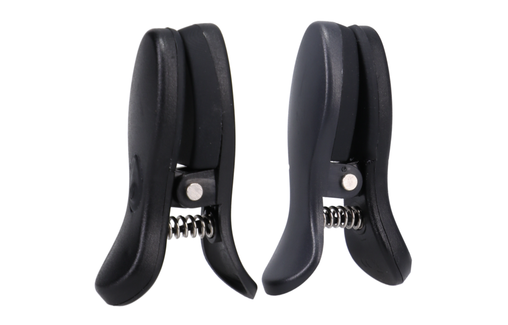 Vibro Grippers Black Vibrating Nipple Clamps with Case