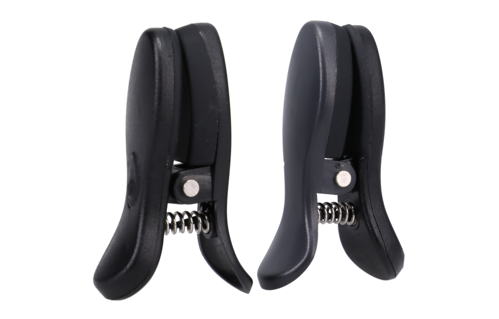 Vibro Grippers Schwarze vibrierende Nippelklemmen mit Koffer