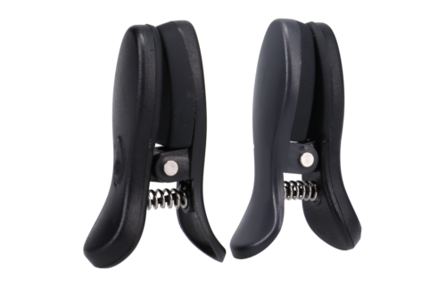 Vibro Grippers Black Vibrating Nipple Clamps with Case
