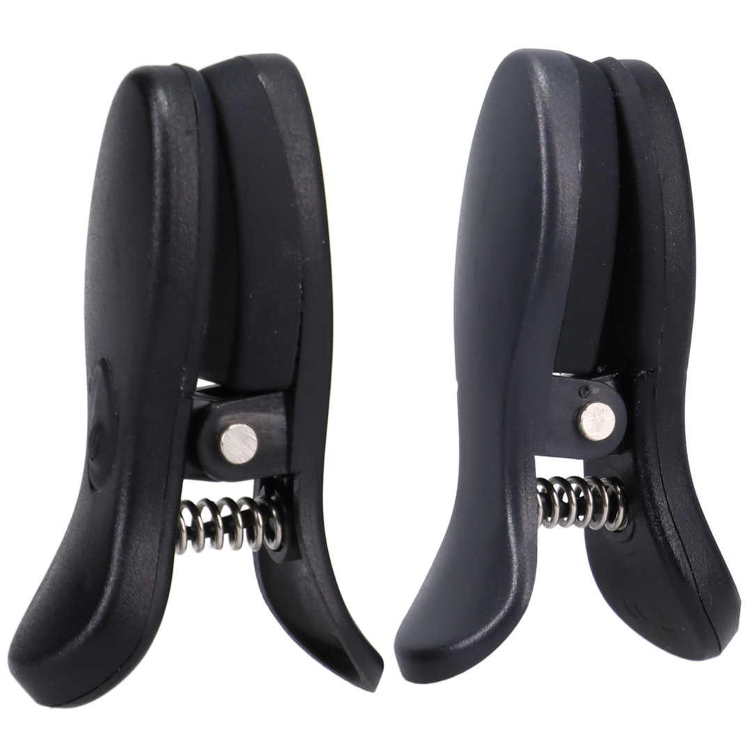 Vibro Grippers Black Vibrating Nipple Clamps with Case