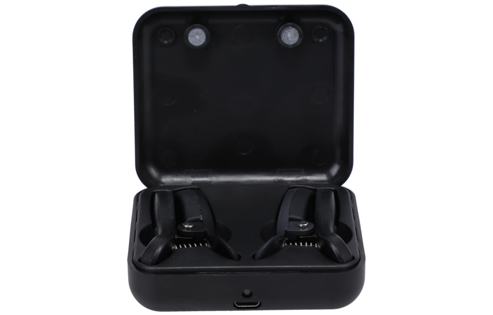 Vibro Grippers Zwarte Vibrerende Tepelklemmen met Koffer