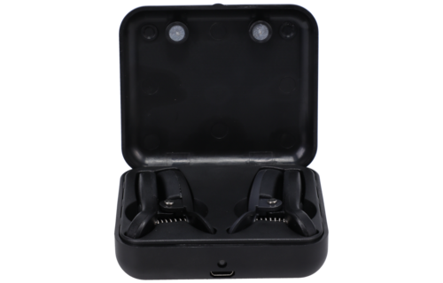 Vibro Grippers Schwarze vibrierende Nippelklemmen mit Koffer