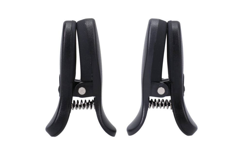 Vibro Grippers Black Vibrating Nipple Clamps with Case