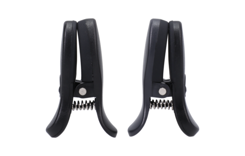 Vibro Grippers Schwarze vibrierende Nippelklemmen mit Koffer